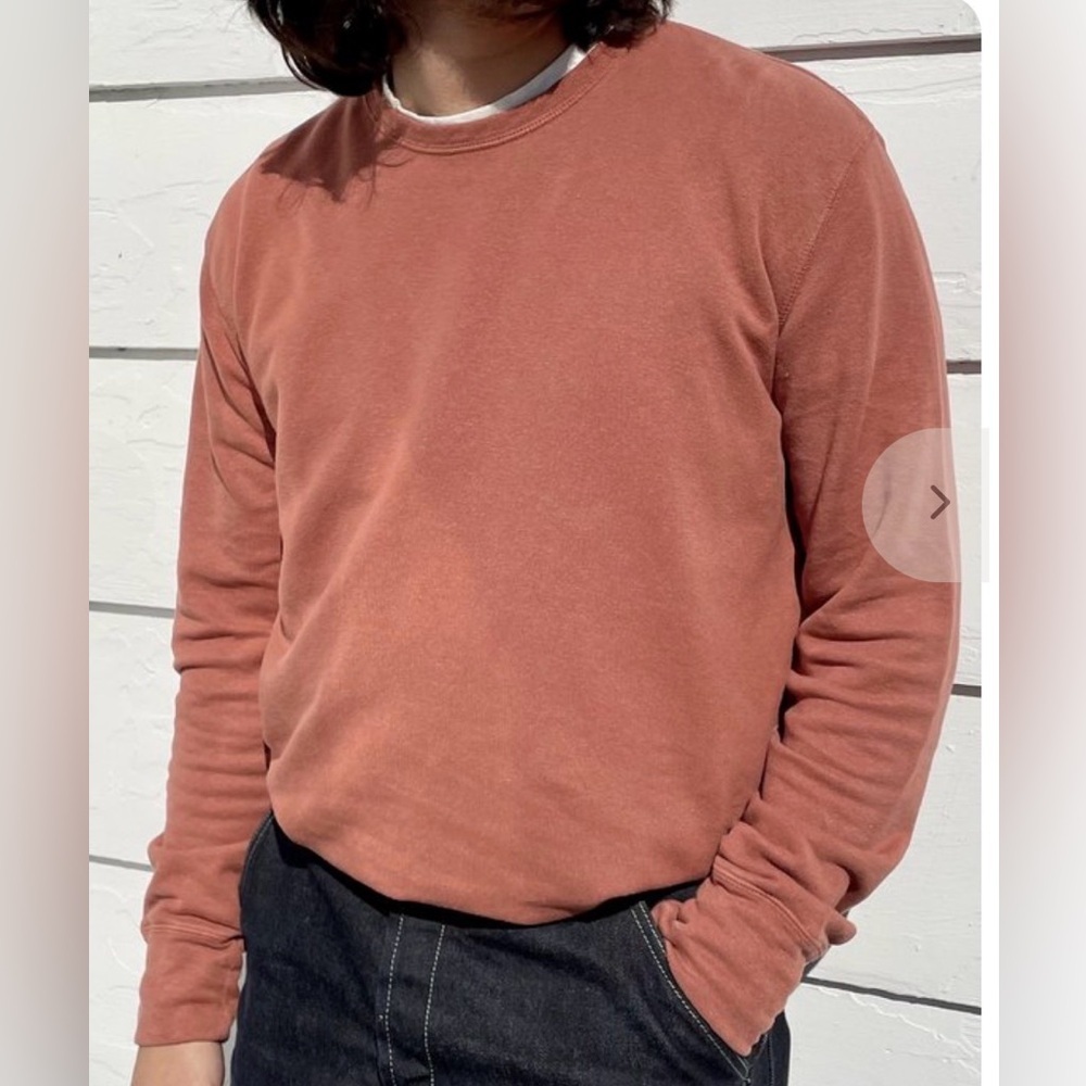 JUNGMAVEN Men's Medium Tahoe Sweatshirt Terracotta Hemp Organic Cotton M $98